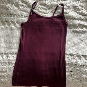 Maroon colored tank top